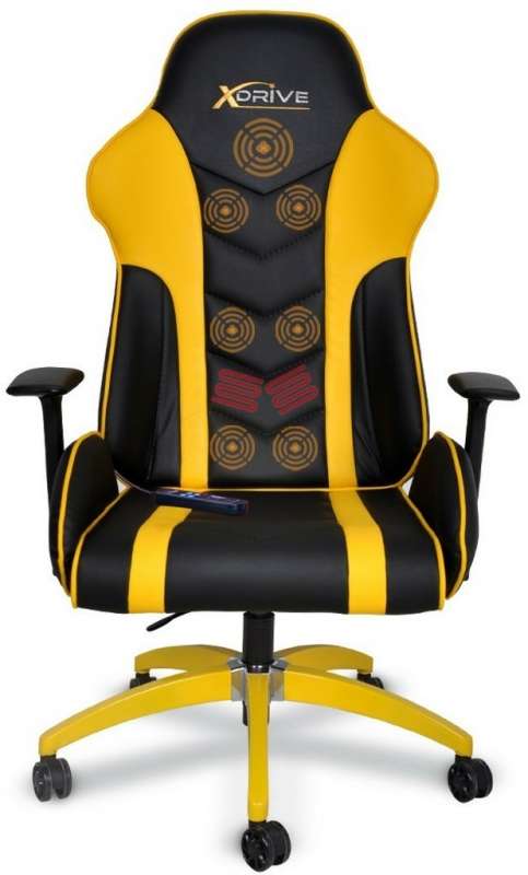 xdrive masajlı profesyonel oyun & oyuncu koltuğu atak serisi sarı-siyah 