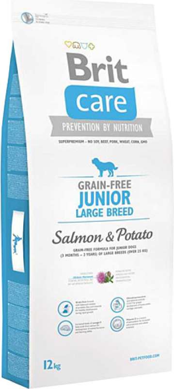 brit care junior large somonlu patatesli tahılsız 12 kg büyük irk yavru köpek maması 